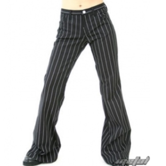 Vintage Pants - Striped Goth Vintage 90s Pants